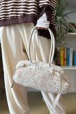 Hicks Shearling Barrel Bag Natural
